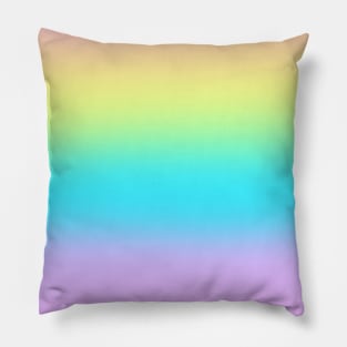 Striped Pastel Rainbow Gradient Pillow