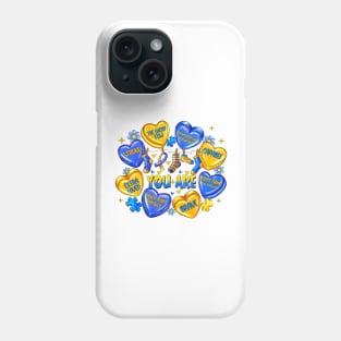 Down Syndrome Heart Candy, Down Syndrome Awareness, Love Down Syndrome Phone Case