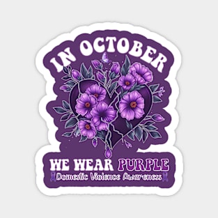 In October We Wear Purple Magnet