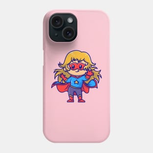 Cute Superhero Girl Cartoon Phone Case