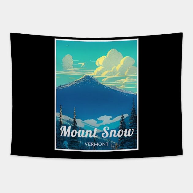 Mount Snow Vermont United States ski Tapestry by UbunTo