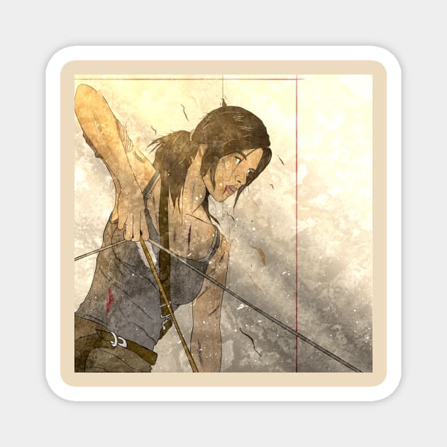 Lara Croft Tomb Raider Game Fanart Magnet by v3cki