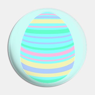 Easter egg blue with horizontal bowed lines Pin