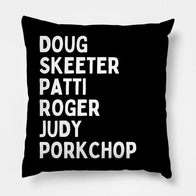 Doug Show Names List Pillow by Popish Culture