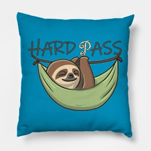 Sloth Funny Hard Pass Pillow