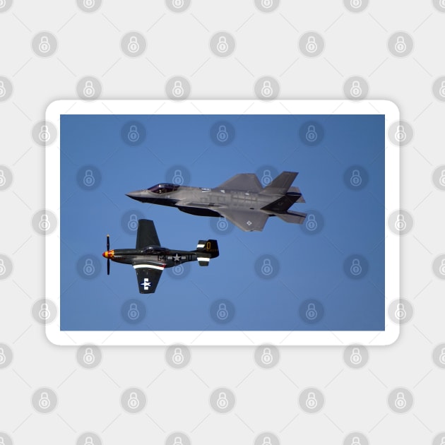 Heritage Flight F-35A and P-51 Magnet by AH64D