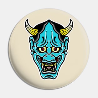 Japanese Hannya mask. Pin