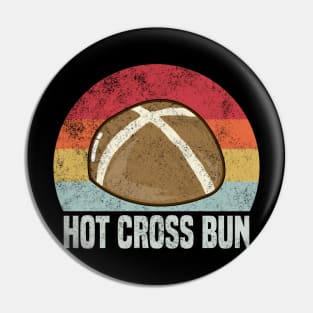 Hot Cross Bun Easter Retro Vintage 1970s Pin