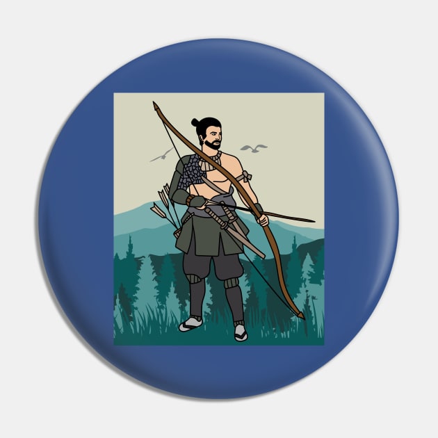 Archery With A Bow And Arrow Pin by flofin