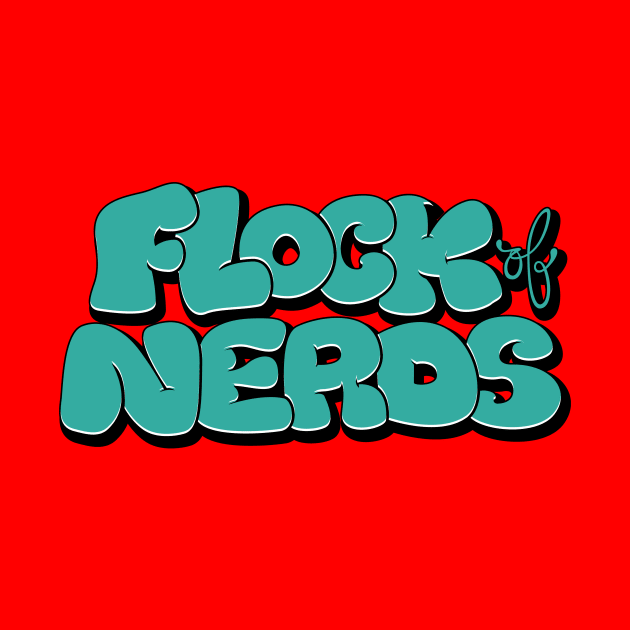 Flock of Nerds - Bubble Teal by FlockOfNerds