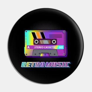 Retro Music Cassette Tape.Music mixtape,Cassette Tape 80s,90s Pin