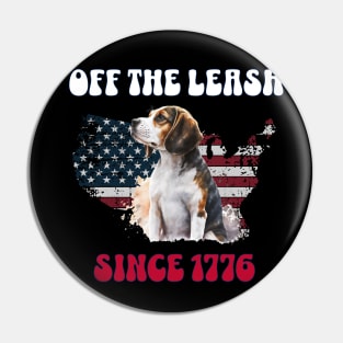 4th of July Independence Day Funny Design for Dog Lovers Pin