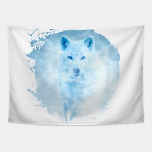 White Wolf Animal Wildlife Jungle Nature Forest Discovery Tapestry