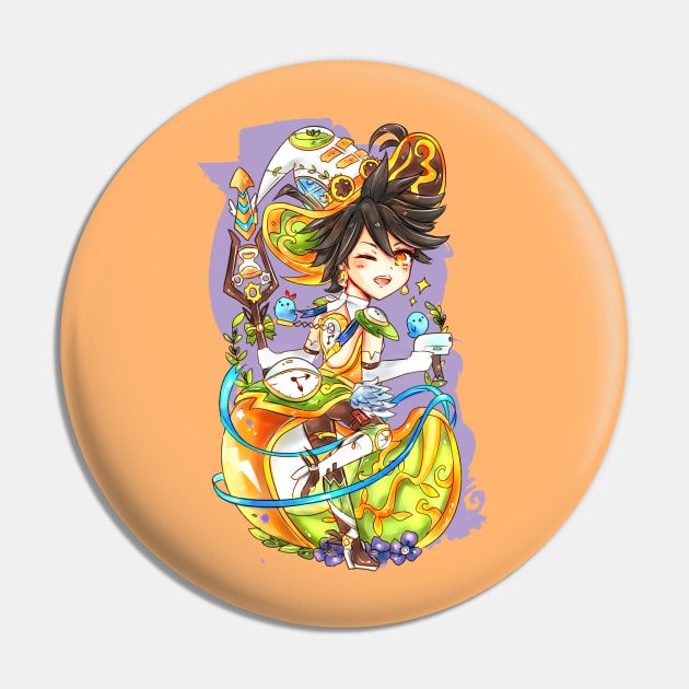 Time Witch Tracer Pin by candypiggy