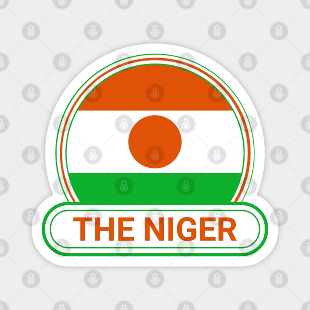 The Niger Country Badge - The Niger Flag Magnet by Yesteeyear