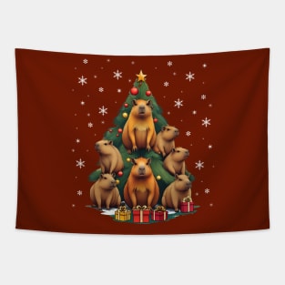 Capybara tree Christmas, Capybara Pets, Cute capybara Tapestry