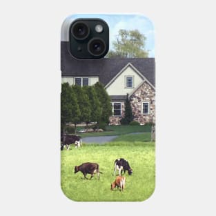 Lancaster PA - Family Farm With Cows in Pasture Phone Case