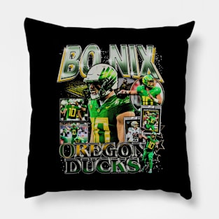 Bo Nix College Vintage Bootleg Pillow