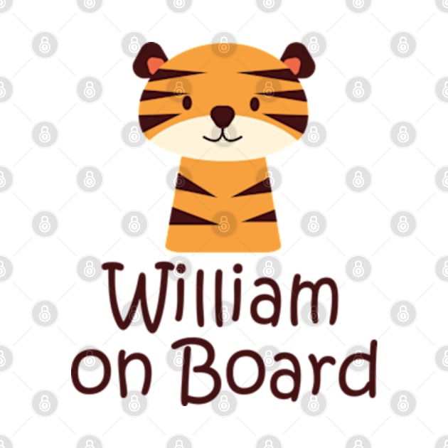 William on Board sticker by IDesign23