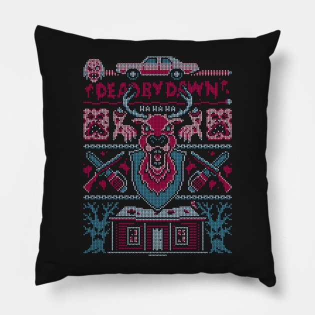 Dead by Dawn Ugly Sweater Pillow by BWartwork