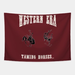 Western Era - Taming Horses Tapestry