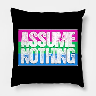 Assume Nothing Polysexual Pride Flag Pillow