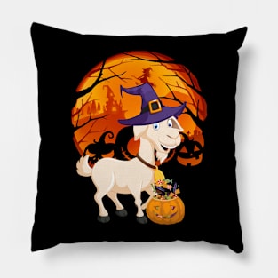 Goat pumpkin witch Pillow