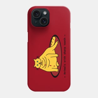 Animals with Sharp Teeth Halloween Horror Chonk Cat Phone Case