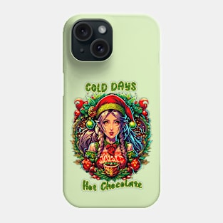 "Cold days, hot chocolate" Noel Phone Case