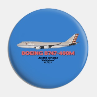 Boeing B747-400M - Asiana Airlines "Old Colours" Pin