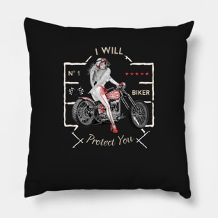 Biker Angel Pillow