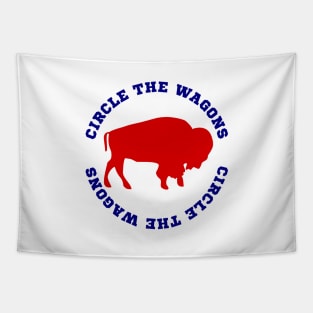 Buffalo Football Circle the Wagons Tapestry