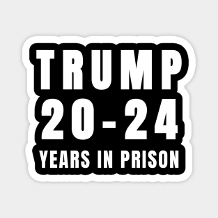 Trump 20-24 Years in Prison Funny 2024 Magnet