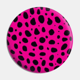 Hot Pink and Black Cheetah Print Animal Print Pin