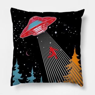 Take Me With You Alien Spaceship Pillow