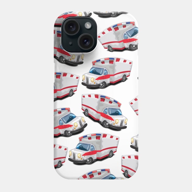 Ambulance Pattern. Phone Case by nickemporium1