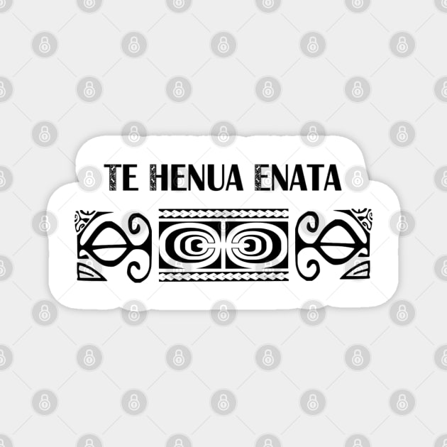 TE HENUA ENATA (Noir) Magnet by Nesian TAHITI