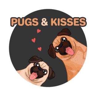 Pugs and Kisses Cartoon T-Shirt