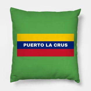 Puerto La Crus City in Venezuelan Flag Colors Pillow