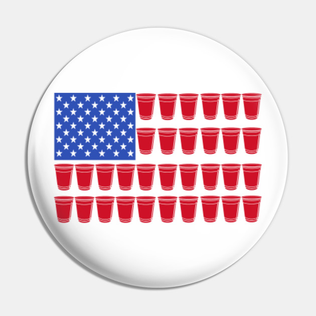 Funny 4th of July Shirt| Beer Pong Drinking T-Shirt| American Flag| Red Solo Cups