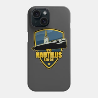 USS Nautilus (SSN-571) (Small logo) Phone Case