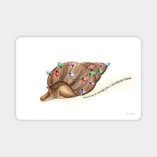 Giant African Land Snail Christmas Magnet