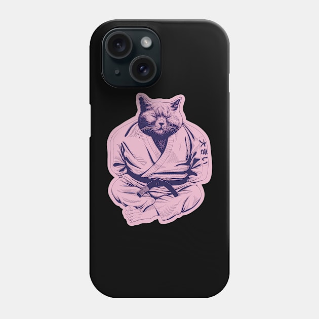 Buddha Cat - Cat sensei Phone Case by undersideland