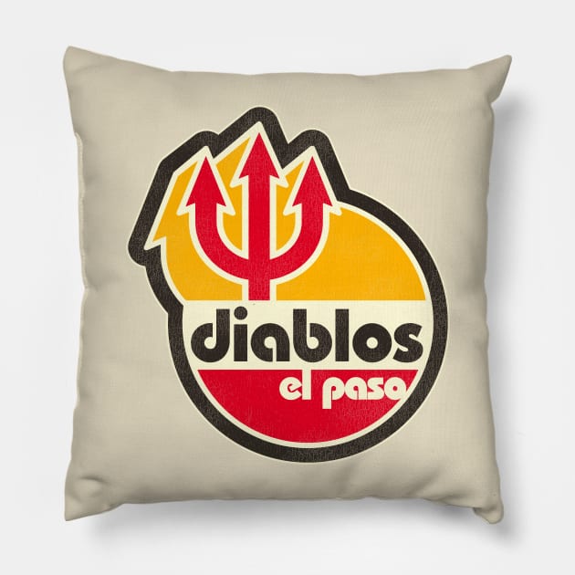 Defunct El Paso Diablos Baseball Team Pillow by Defunctland