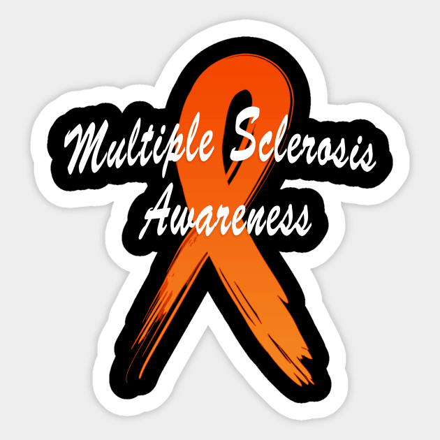 MS Decals, MS Stickers, MS Awareness, Multiple Sclerosis, Awareness Ribbon,  Orange Ribbon, Awareness Decals, Ribbon Decals -  UK