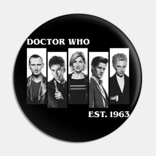 Doctor Who Est 1963 Classic Black Pin