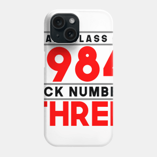 Class of 84, Pick no. 3 Phone Case