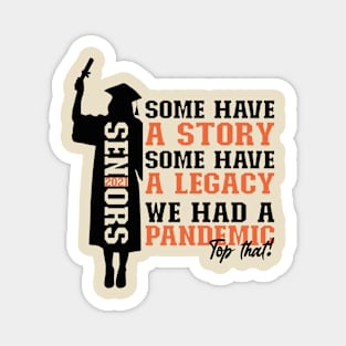 Pandemic Graduation | Black And Burnt Sienna Text Funny Graduation Magnet