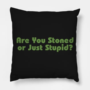 Are You Stoned Or Just Stupid Pillow