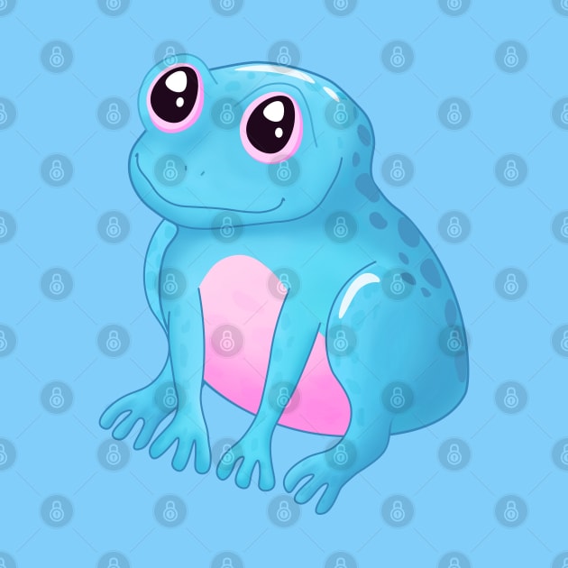 Blue Pastel Frog by Purrfect